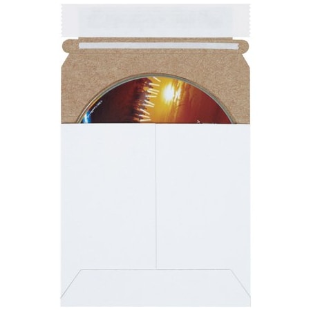 Bsc Preferred 5 1/8 x 5 1/8'' White Self-Seal Stayflats Plus Mailers, 200PK BUY00025693